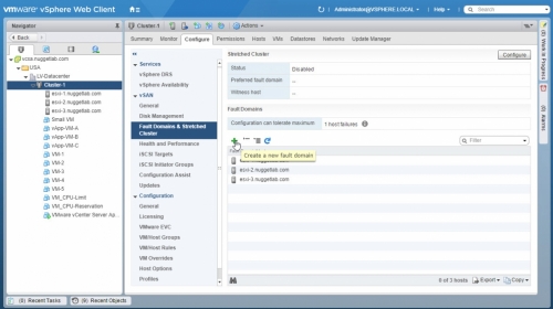 Configure vSAN Fault Domain -04