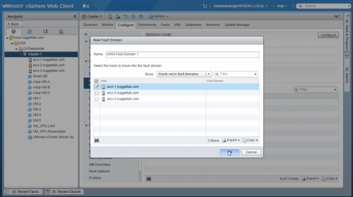 Configure vSAN Fault Domain -05