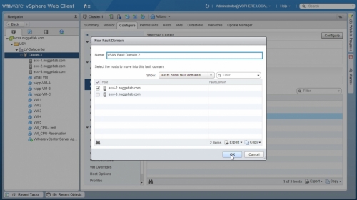 Configure vSAN Fault Domain -06