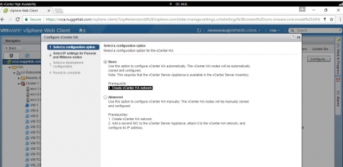 Create vCenter HA -03