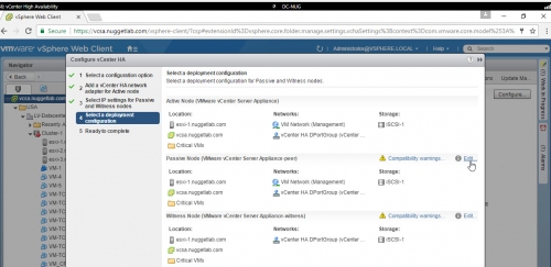 Create vCenter HA -08