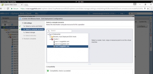 Create vCenter HA -16
