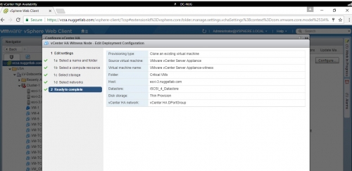 Create vCenter HA -19