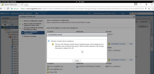 Create vCenter HA -20