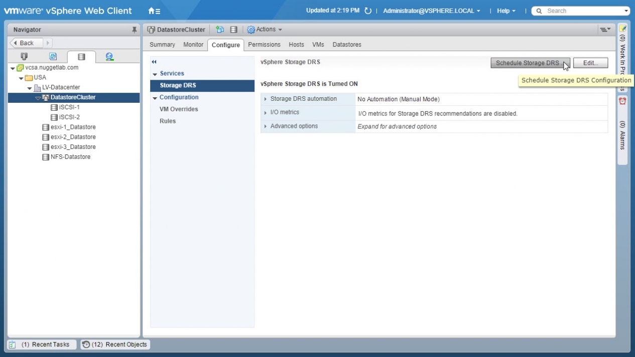 Create Datastore Cluster -12