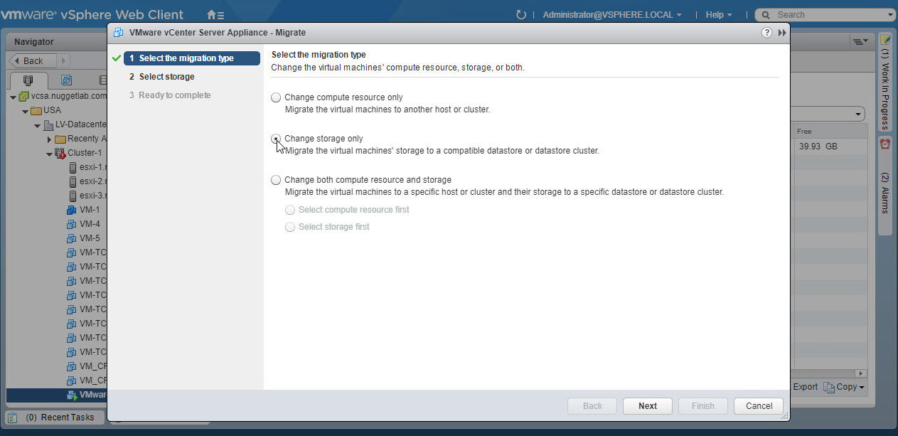 Migrate VM storage -01